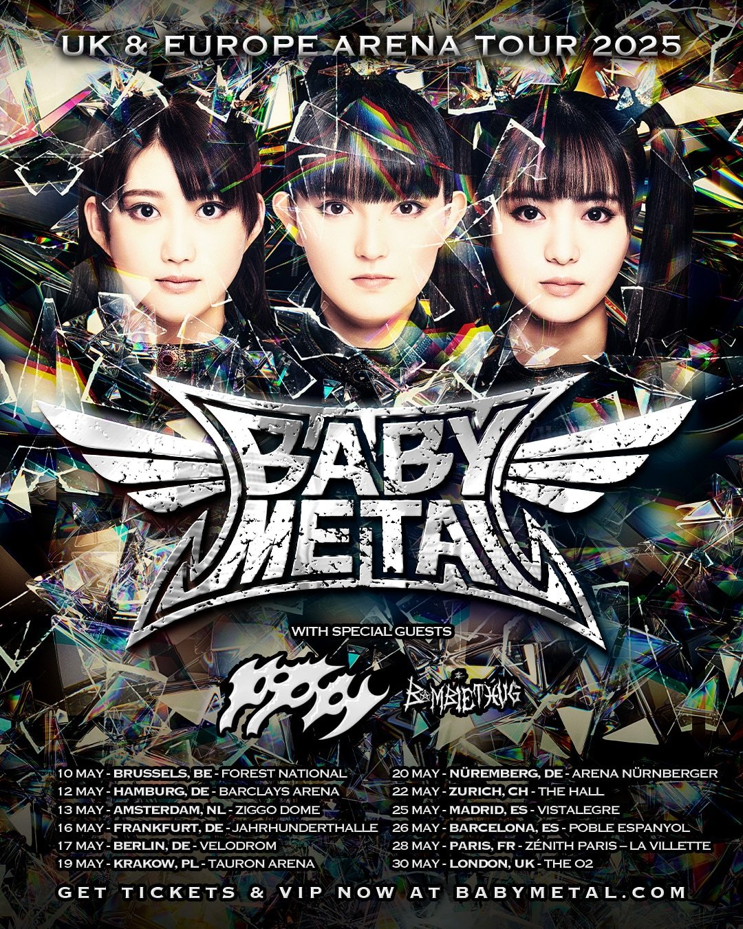 BABYMETAL Announces 2025 UK & Europe Arena Tour